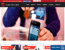 Tablet Screenshot of loanoncard.com